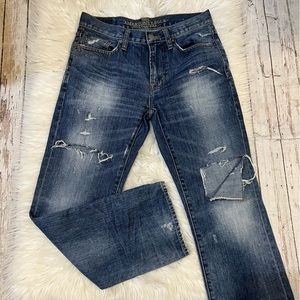 American Eagle Heavily Distressed Original Straight Jeans Men’s Size 29x30